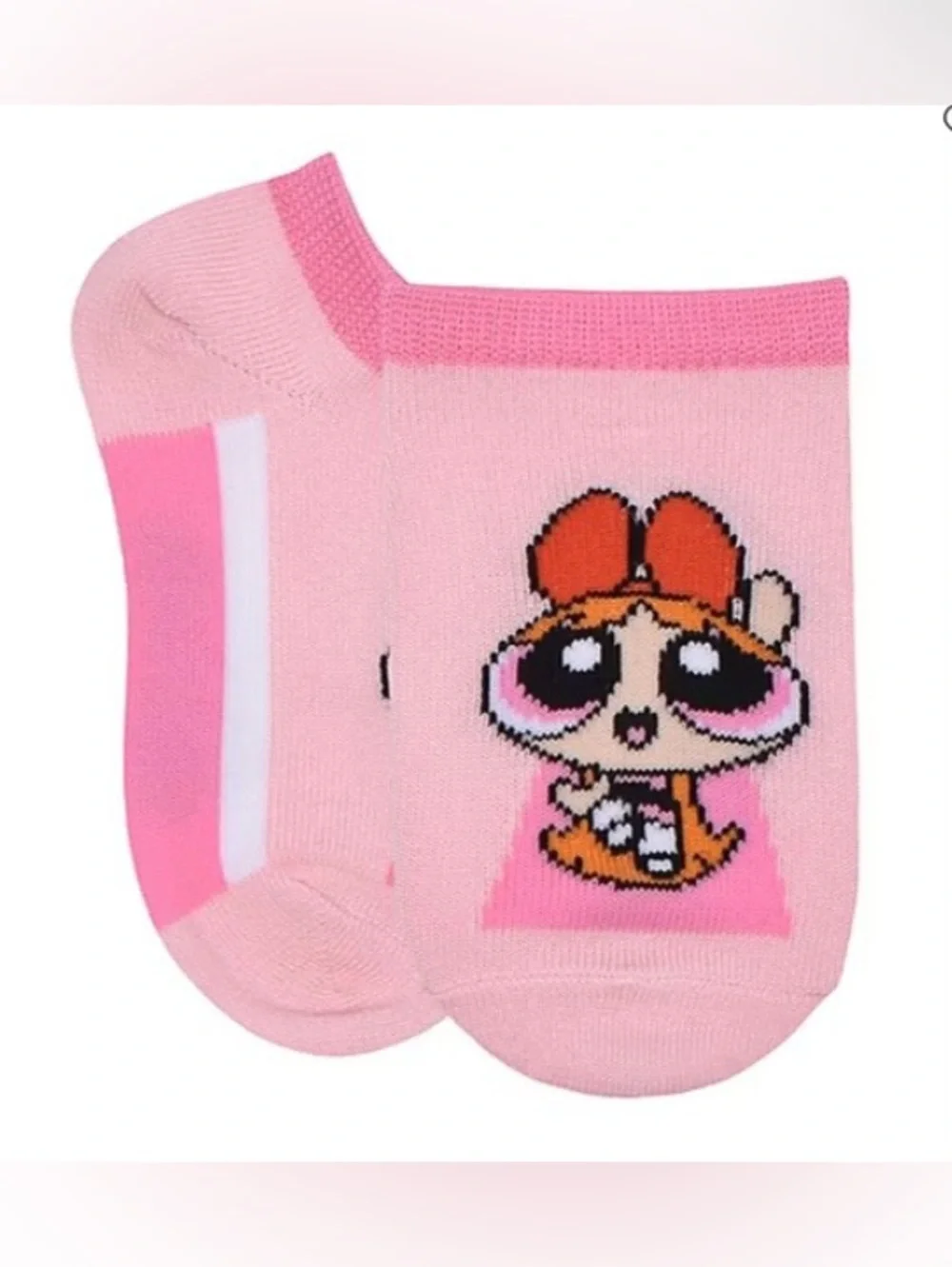 POWERPUFF GIRLS Little & Big Kid Girls 6 Pair  No Show Socks SZ. 4/6